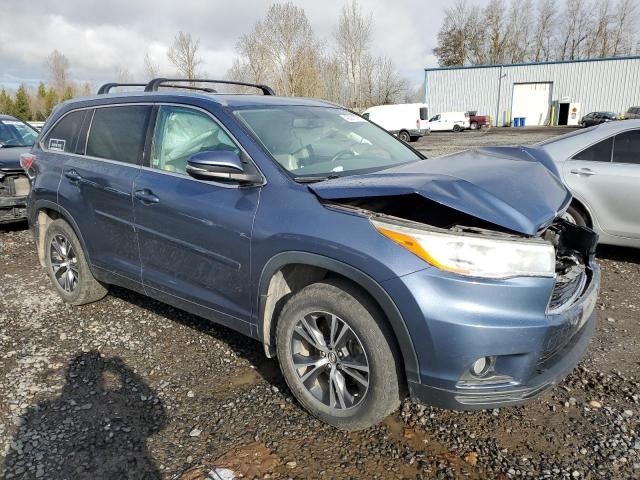 5TDJKRFH9GS307271 - 2016 TOYOTA HIGHLANDER XLE 蓝色 照片 4