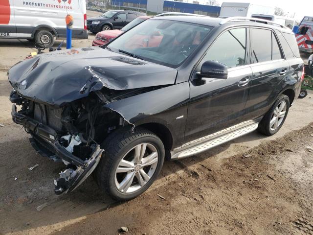 4JGDA5HB4CA019887 - 2012 MERCEDES-BENZ ML 350 4MATIC BLACK photo 1
