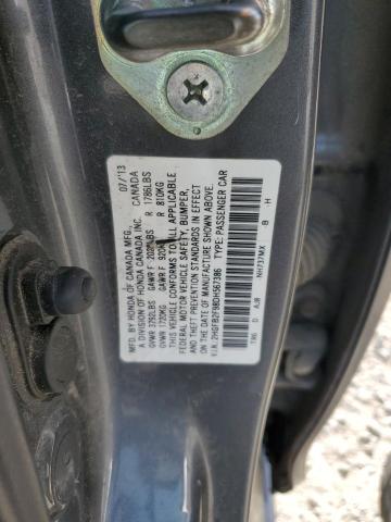 2HGFB2F98DH567386 - 2013 HONDA CIVIC EXL GRAY photo 12