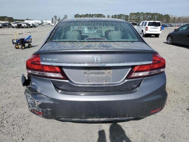 2HGFB2F98DH567386 - 2013 HONDA CIVIC EXL GRAY photo 6
