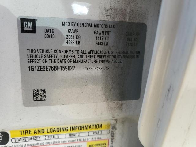 1G1ZE5E76BF159027 - 2011 CHEVROLET MALIBU LTZ Beyaz fotoğraf 12