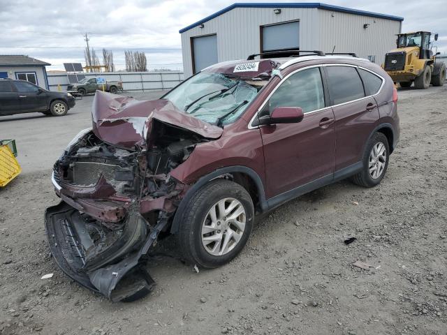 2HKRM4H74FH638431 - 2015 HONDA CR-V EXL BURGUNDY photo 1