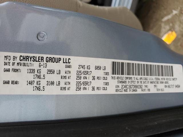 2C4RC1BG7DR802362 - 2013 CHRYSLER TOWN & COU TOURING 蓝色 照片 13