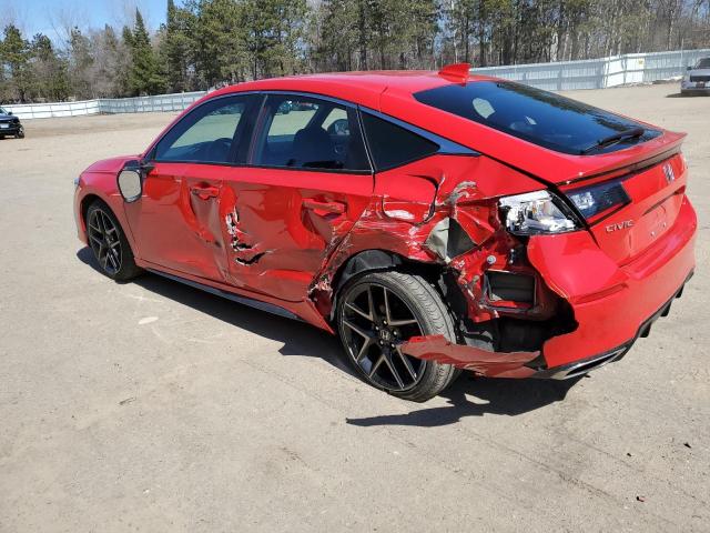 19XFL1H8XNE000118 - 2022 HONDA CIVIC SPORT TOURING RED photo 2