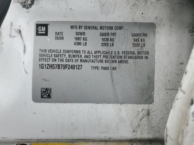 1G1ZH57B79F249127 - 2009 CHEVROLET MALIBU 1LT WHITE photo 12