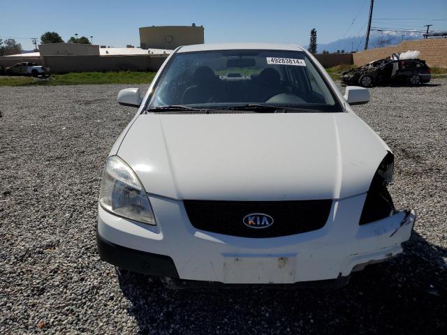 KNADE223X96548150 - 2009 KIA RIO BASE WHITE photo 5