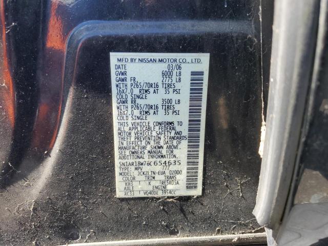 5N1AR18W76C654635 - 2006 NISSAN PATHFINDER LE 黑色 照片 13