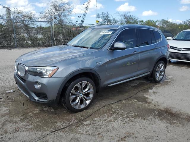 5UXWZ7C38H0X41764 - 2017 BMW X3 SDRIVE28I GRAY photo 1