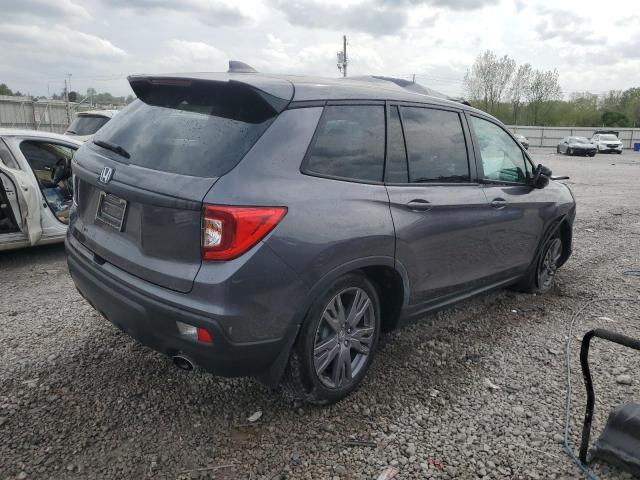 5FNYF7H50MB013316 - 2021 HONDA PASSPORT EXL GRAY photo 3