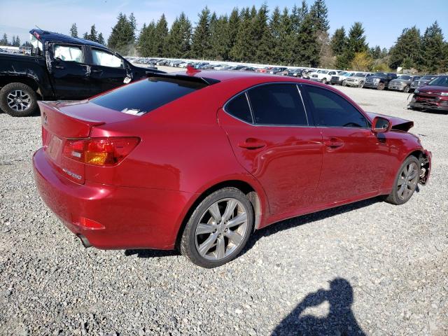 JTHCK262775010838 - 2007 LEXUS IS 250 RED photo 3