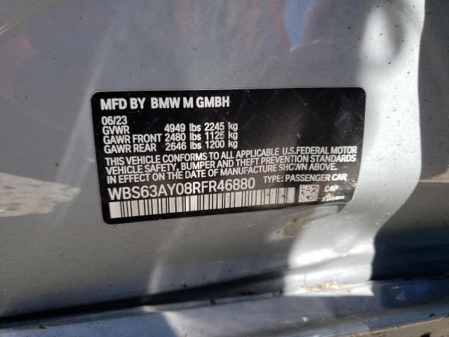 WBS63AY08RFR46880 - 2024 BMW M3 CS Մոխրագույն լուսանկար 12