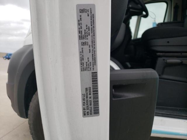 3C6LRVDG1ME547886 - 2021 RAM PROMASTER 2500 HIGH WHITE photo 13