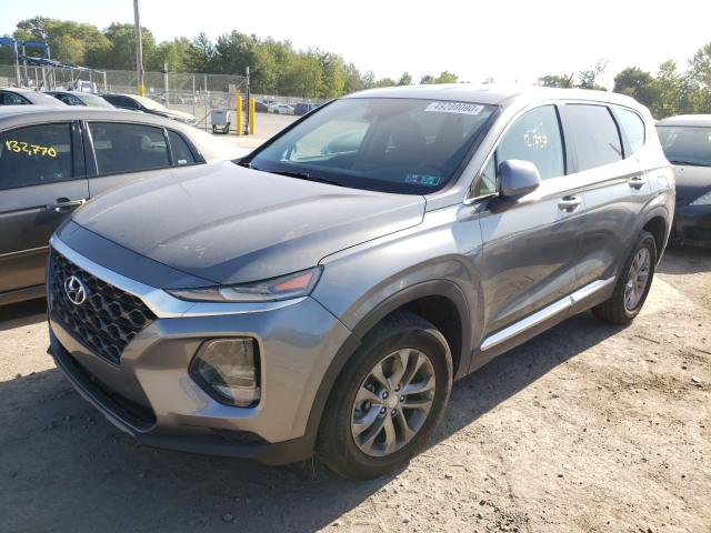 5NMS23AD2KH054781 - 2019 HYUNDAI SANTA FE SE GRAY photo 2