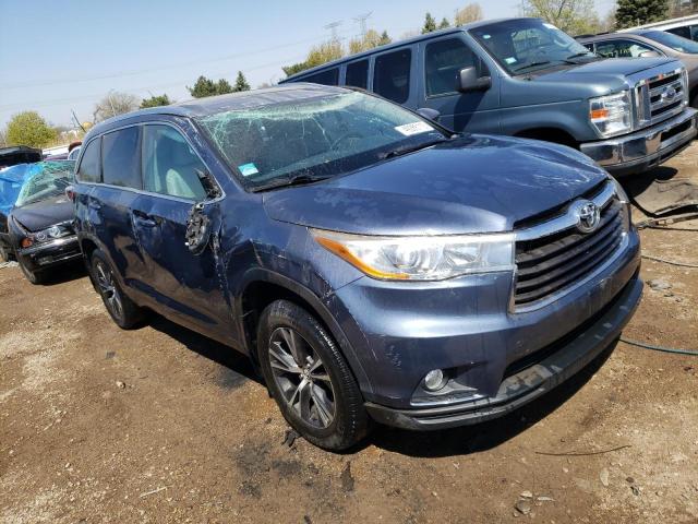 5TDJKRFHXGS319087 - 2016 TOYOTA HIGHLANDER XLE Mavi foto 4