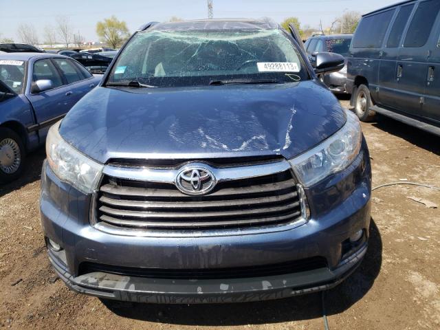 5TDJKRFHXGS319087 - 2016 TOYOTA HIGHLANDER XLE Mavi foto 5