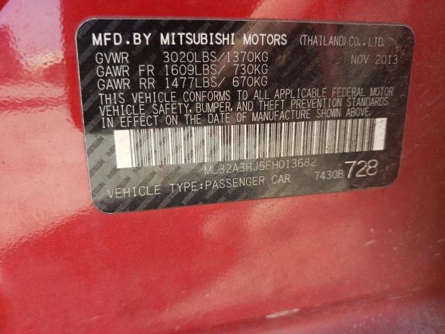 ML32A3HJ5EH013682 - 2014 MITSUBISHI MIRAGE DE RED photo 12