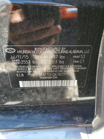 5NPE34AF1GH267877 - 2016 HYUNDAI SONATA SPORT GRAY photo 12