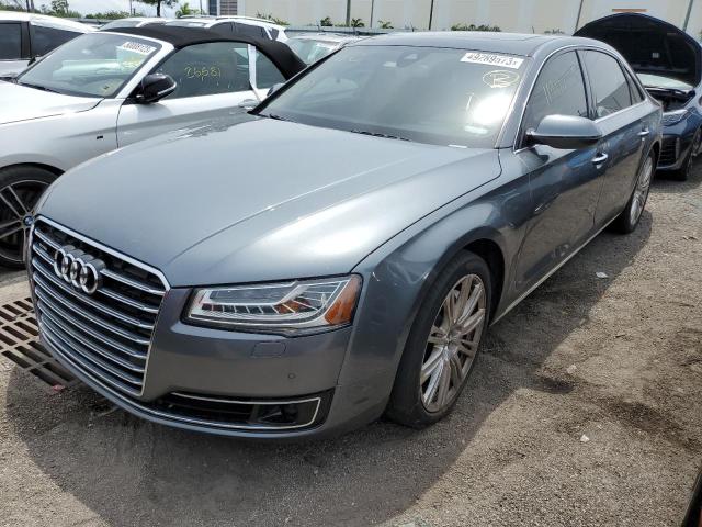 WAU3GAFDXFN000993 - 2015 AUDI A8 L QUATTRO GRAY photo 1