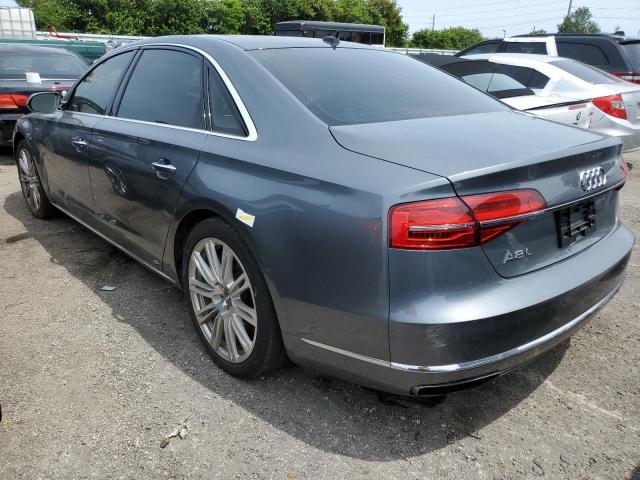 WAU3GAFDXFN000993 - 2015 AUDI A8 L QUATTRO GRAY photo 2