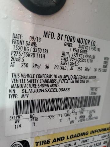 5LMJJ2H5XEEL00886 - 2014 LINCOLN NAVIGATOR 白色 照片 13