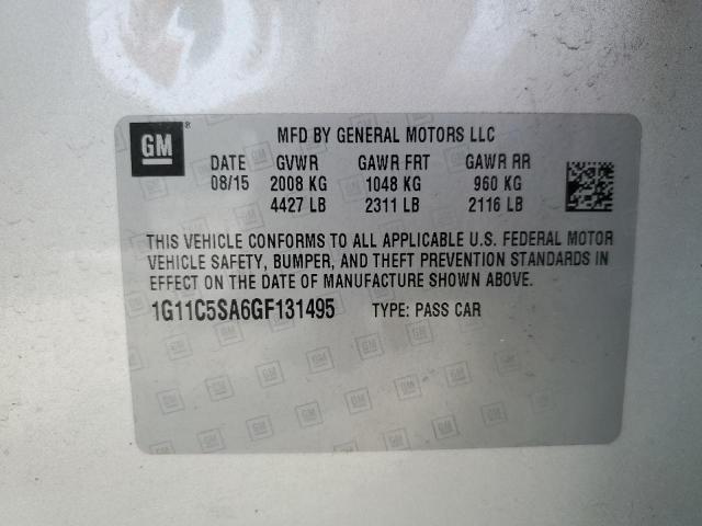 1G11C5SA6GF131495 - 2016 CHEVROLET MALIBU LIM LT Күміс фото 12