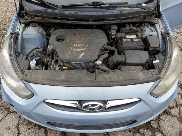 KMHCT4AE7CU205281 - 2012 HYUNDAI ACCENT GLS BLUE photo 11