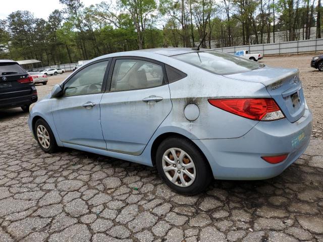 KMHCT4AE7CU205281 - 2012 HYUNDAI ACCENT GLS BLUE photo 2