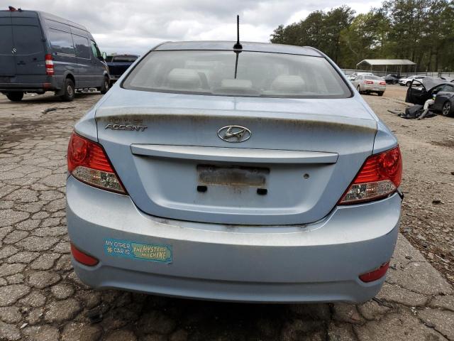 KMHCT4AE7CU205281 - 2012 HYUNDAI ACCENT GLS BLUE photo 6