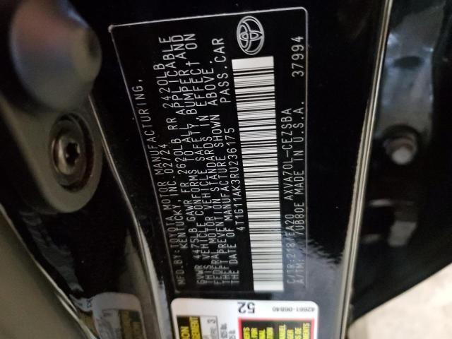 4T1G11AK3RU236175 - 2024 TOYOTA CAMRY SE NIGHT SHADE BLACK photo 13