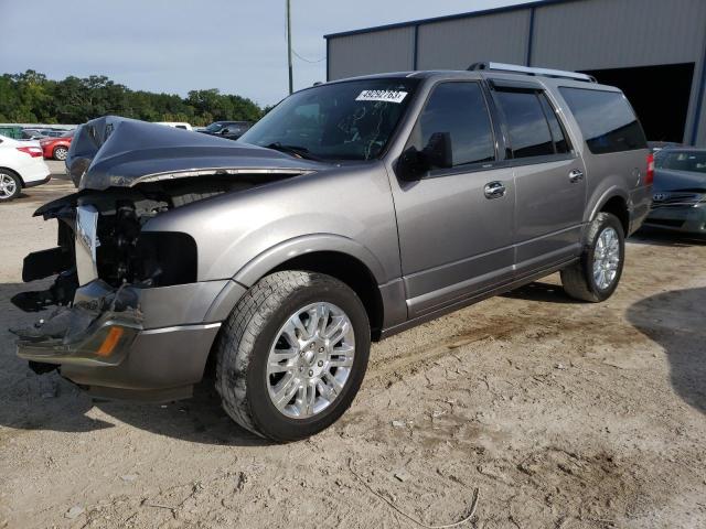 1FMJK1K58EEF22636 - 2014 FORD EXPEDITION EL LIMITED GRAY photo 1