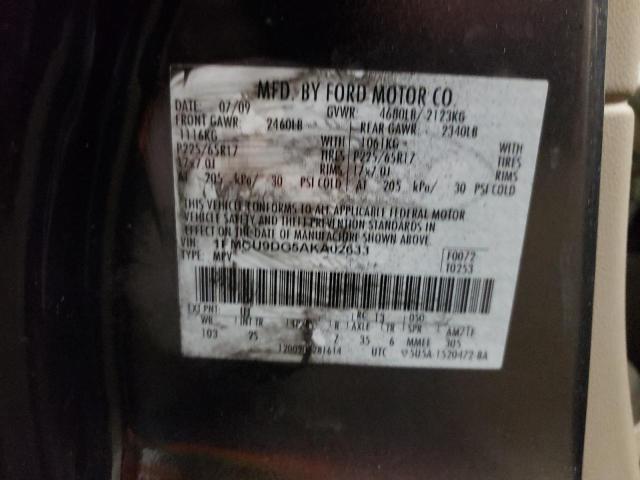 1FMCU9DG5AKA02633 - 2010 FORD ESCAPE XLT BLACK photo 13