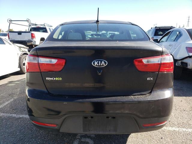 KNADN4A33E6419030 - 2014 KIA RIO EX BLACK photo 6