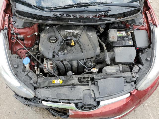 5NPDH4AE7EH539642 - 2014 HYUNDAI ELANTRA SE RED photo 11