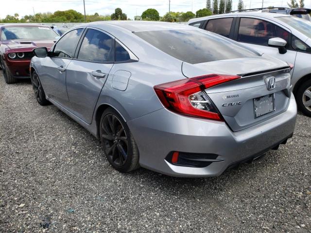 2HGFC2F83LH595891 - 2020 HONDA CIVIC SPORT 银色 照片 2