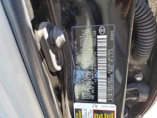 4T1BK3DB1BU439134 - 2011 TOYOTA AVALON BASE 黑色 照片 12