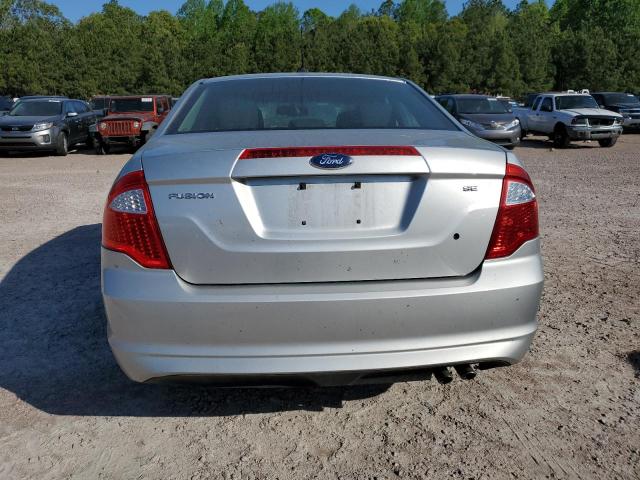 3FAHP0HA2BR170865 - 2011 FORD FUSION SE SILVER photo 6