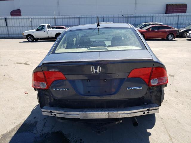 JHMFA362X6S009074 - 2006 HONDA CIVIC HYBRID GRAY photo 6