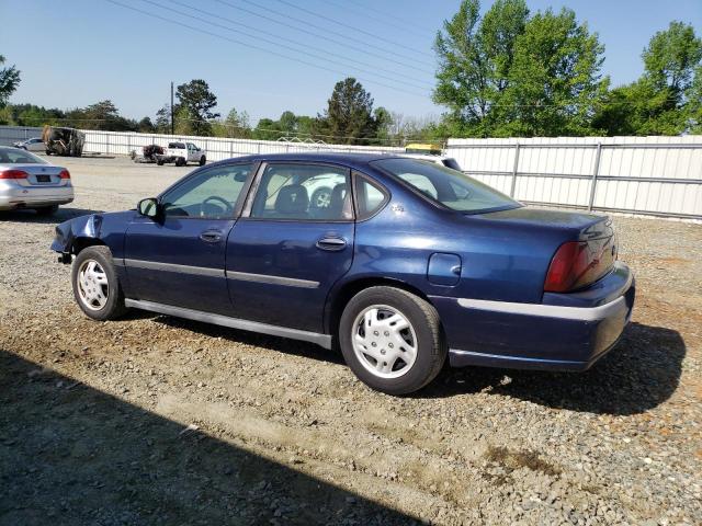 2G1WF55K419247747 - 2001 CHEVROLET IMPALA BLUE photo 2