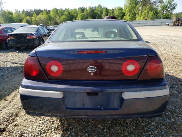 2G1WF55K419247747 - 2001 CHEVROLET IMPALA BLUE photo 6