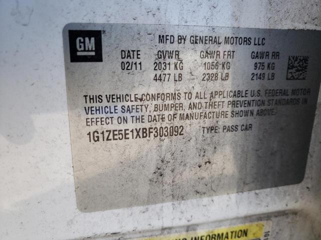 1G1ZE5E1XBF303092 - 2011 CHEVROLET MALIBU LTZ WHITE photo 12