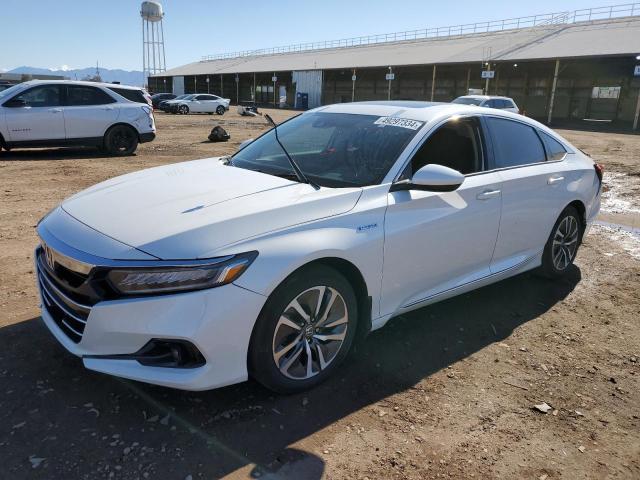 1HGCV3F44MA012261 - 2021 HONDA ACCORD HYBRID EX WHITE photo 1