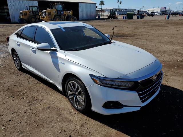 1HGCV3F44MA012261 - 2021 HONDA ACCORD HYBRID EX WHITE photo 4