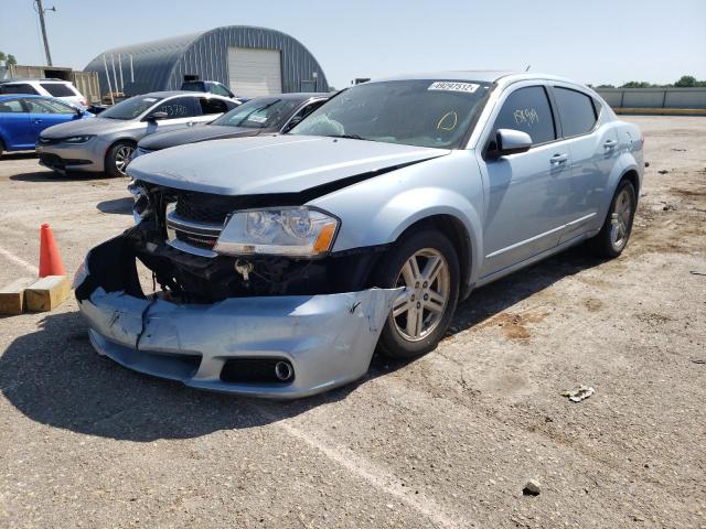 1C3CDZCG2DN663842 - 2013 DODGE AVENGER SXT BLUE photo 2