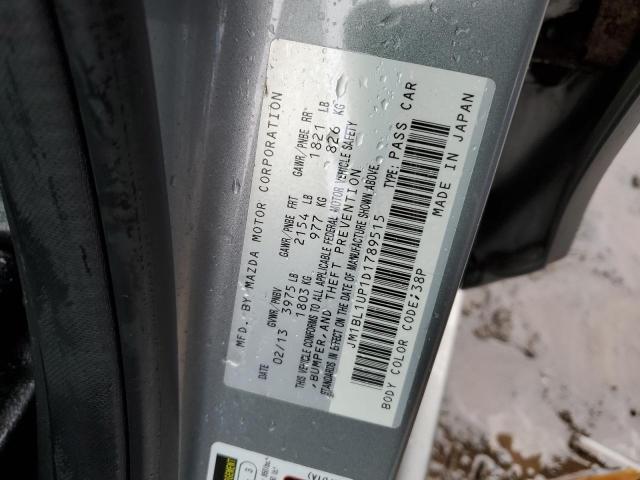 JM1BL1UP1D1789515 - 2013 MAZDA 3 I SILVER photo 12