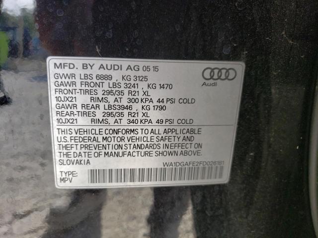 WA1DGAFE2FD026181 - 2015 AUDI Q7 PRESTIGE BLACK photo 13