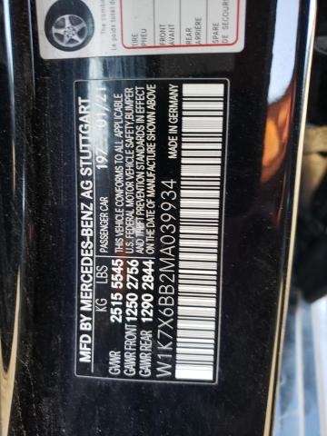 W1K7X6BB2MA039934 - 2021 MERCEDES-BENZ AMG GT 53 BLACK photo 12