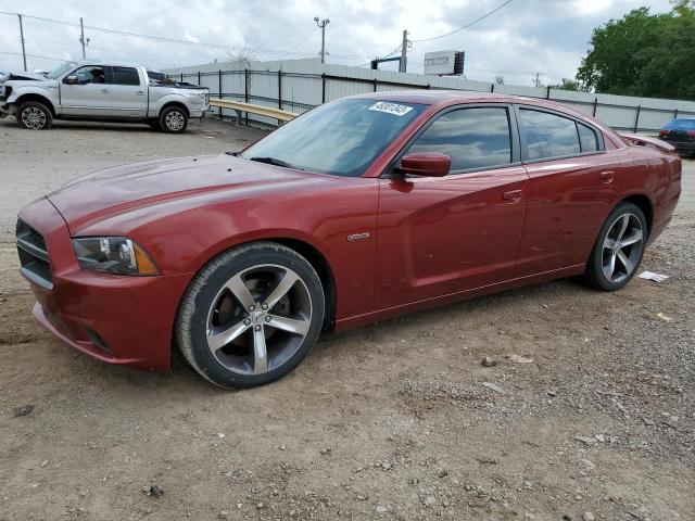 2C3CDXCT5EH220385 - 2014 DODGE CHARGER R/T MAROON photo 1