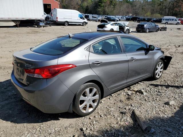 5NPDH4AE9DH161631 - 2013 HYUNDAI ELANTRA GLS GRAY photo 3