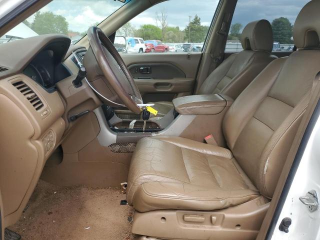 5FNYF28548B021010 - 2008 HONDA PILOT EXL WHITE photo 7