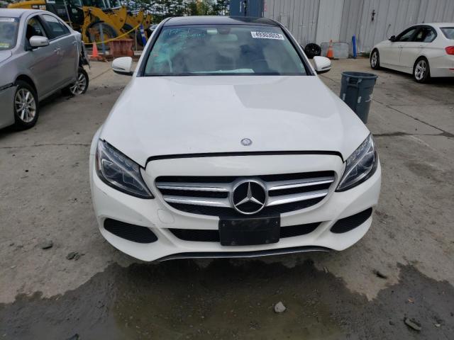 55SWF4KB2HU182908 - 2017 MERCEDES-BENZ C 300 4MATIC WHITE photo 5